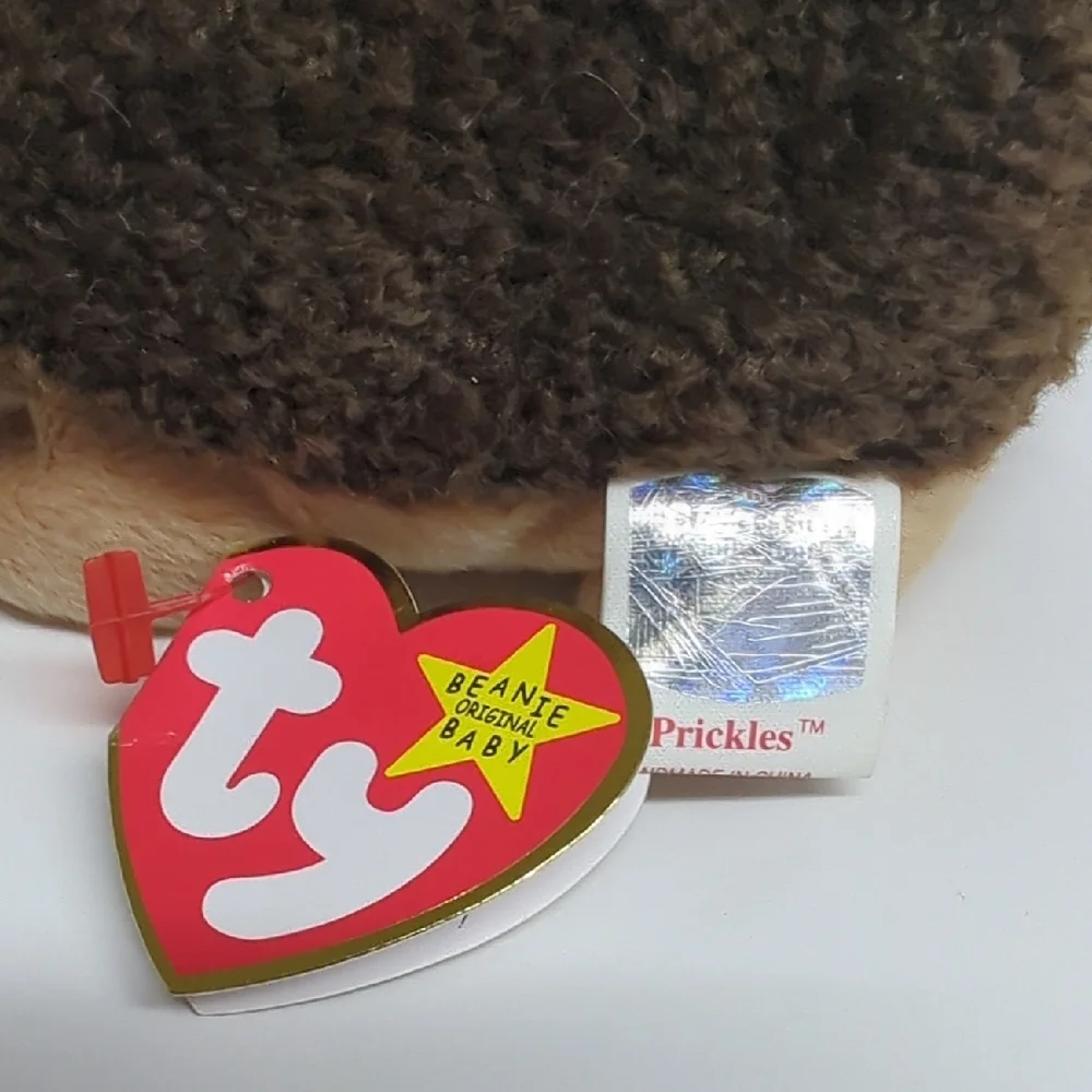 Ty Plush Hedgehog Brown and Tan Beanie Baby (Prickles) With Tags